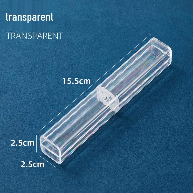 Refillable Ergonomic Fountain Pen for Students - Transparent Colored Plastic Design