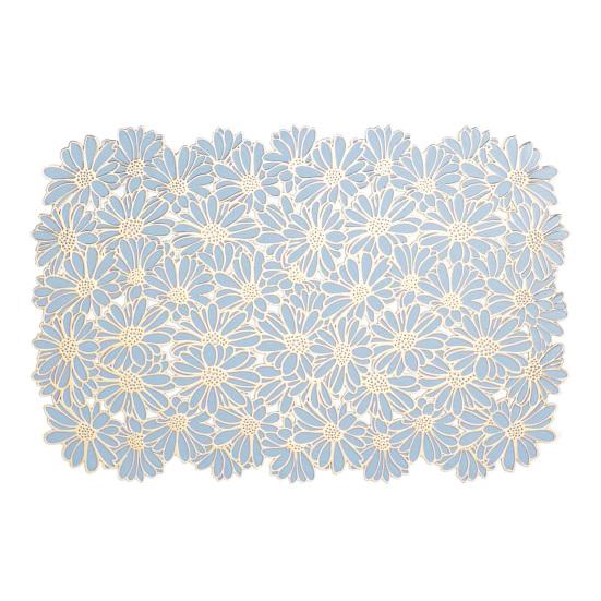 PVC Placemats Insulated Table Protectors Blooming Flowers Anti-slip Bowl Pad Stain Proof Drink Coaster Elegant Home Decor