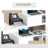 Computer Desk with 2 Drawers, Desk with Storage, 137 x 55 x 92 cm, Open Shelves and Shelf