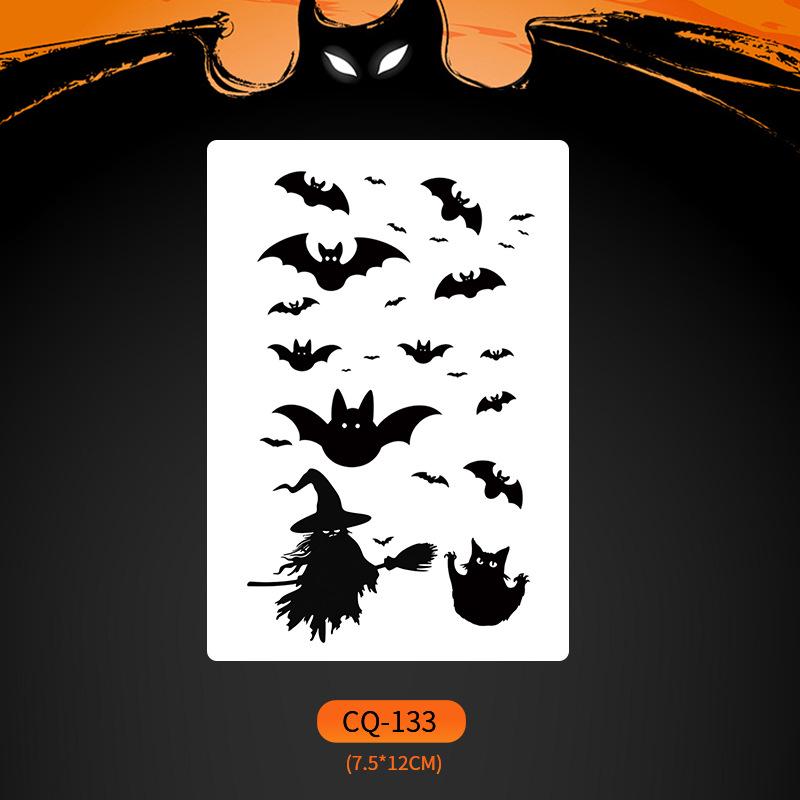 Nuevos Halloween 2024 Pegatinas de Tatuaje de Cara de Boca Grande Aterradoras - Divertido, Impermeable, Maquillaje de Fiesta Colorido