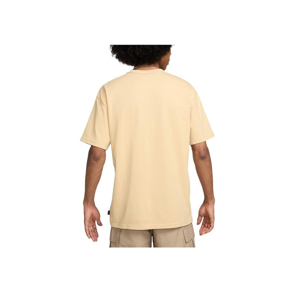 Nike Sportswear Premium Essentials Solid Color Logo Crew Neck T-Shirt Men Tops Sesame-Brown DO7393-252