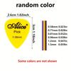 50 Stück/Karton Bunte Gitarrenplektren 0,58 mm - 1,5 mm Gemischte Dicke Plektren für Akustik-/E-Gitarre Bass Ukulele Musik JXB