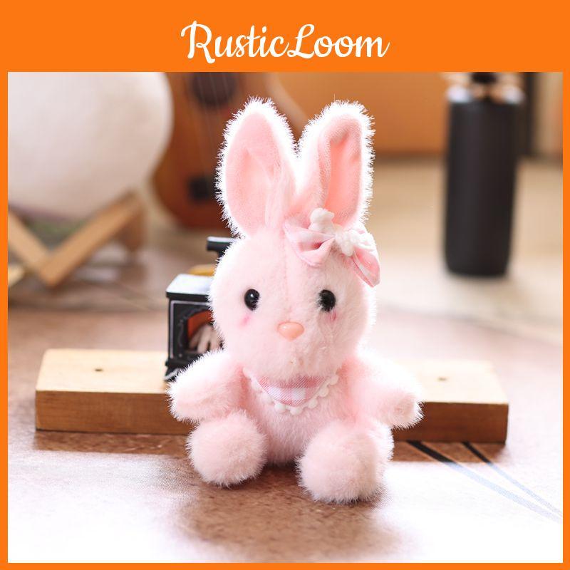 Rabbit Plush Pendant Keychain Animal Toys Doll Keyring Cartoon Pendants Bag