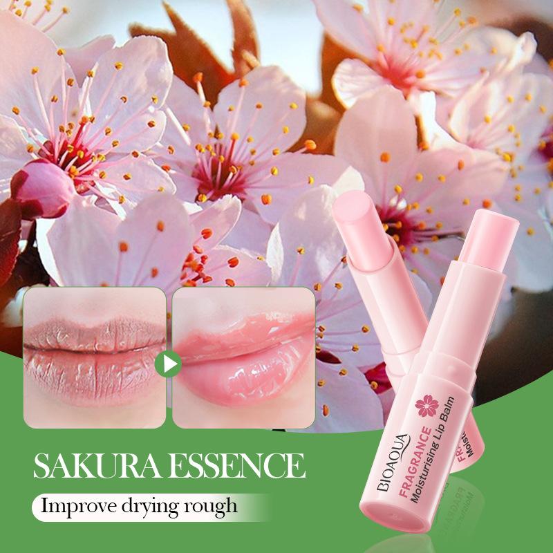 2.7G Sakura Light Fragrance Moisturizing Lip Balm, Autumn and Winter Anti-cracked Lip Balm, Lip Care, Women's Skin Care Products