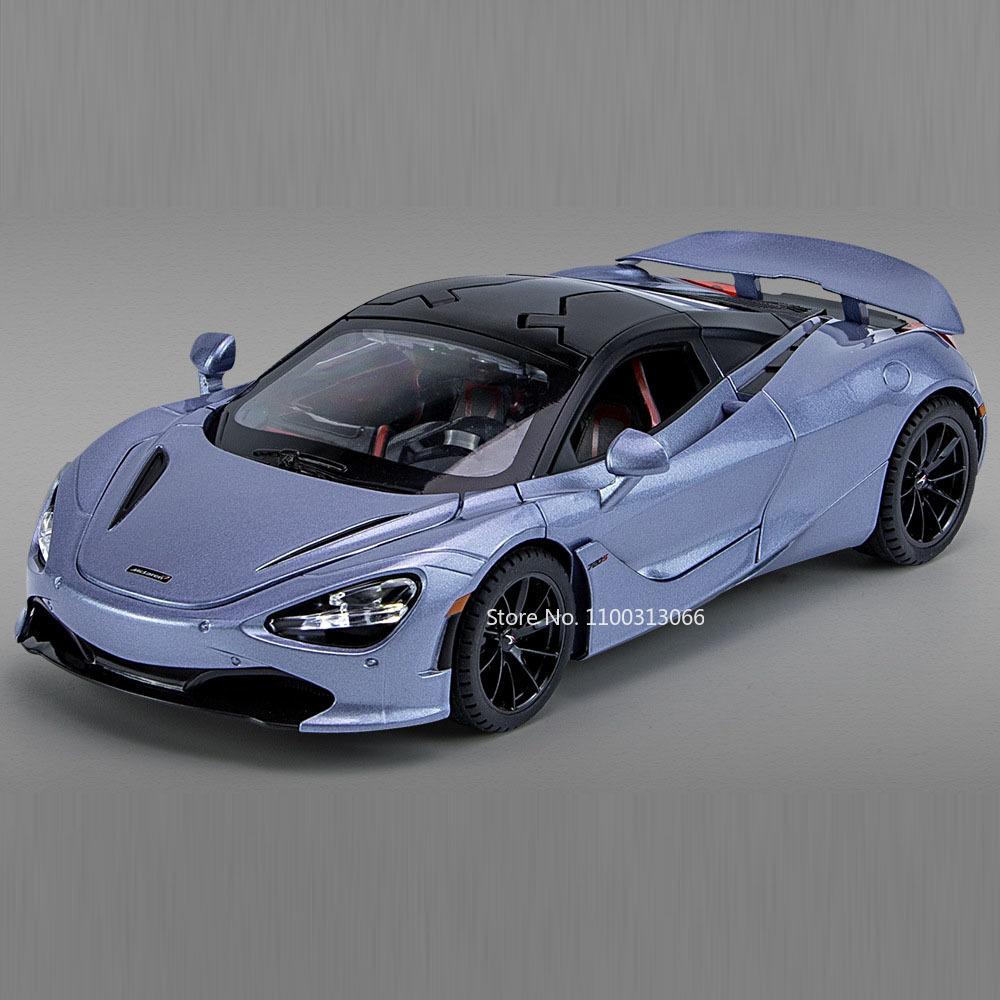 1:24 P1 720S Sports Supercar Models Toys Alloy Diecast Wheel Pull Back Miniature Sports Cars Doors Opened Car Birthday Gifts