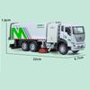 Camion della spazzatura giocattolo in scala 1/32 con suono e luce per ragazzi, modello di camion per il riciclaggio, auto giocattolo pressofusa, regalo per bambini