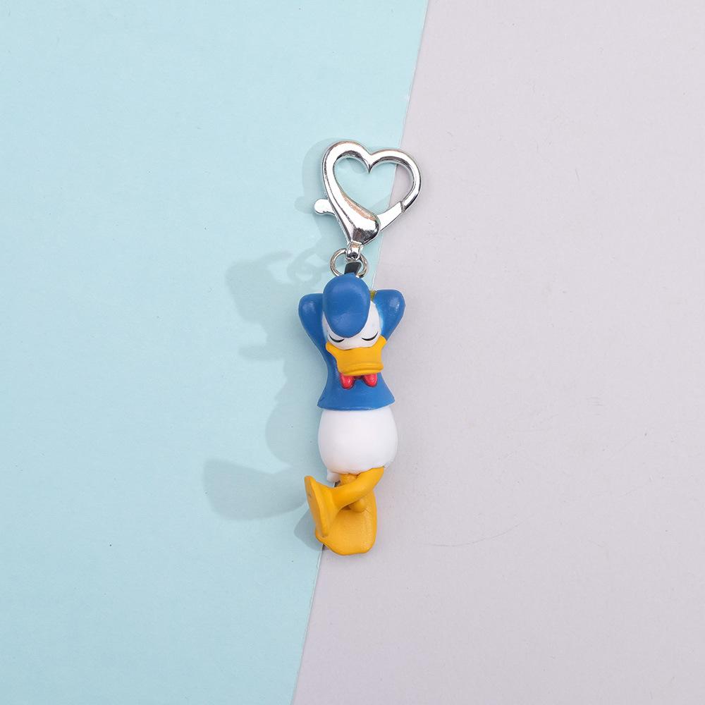 Anime Figure Donald Duck Keychain Action Backpack Key Chain Decoration Collection Statue Toy Birthday Gift Poseable Articulated Scale Detailed Movable