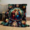 Holy Family Stained Glass Throw Blanket bedroom Blanket for Livingroom Couch lunch break Soft Cozy throw for Friend's festival Gift