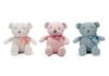 FLUFFYFUN 100% Cotton Baby Toys, Teddy Bear Plush Toys, 16.5cm (Set of 3)