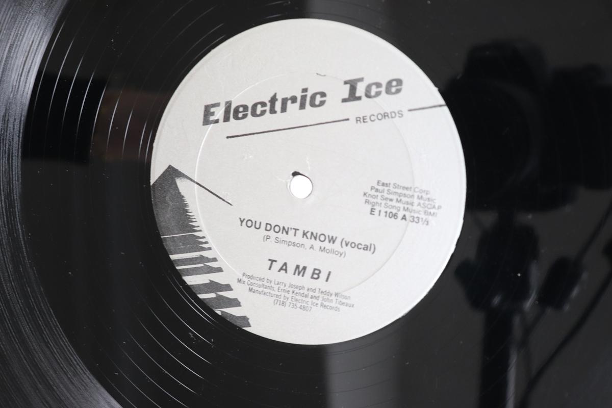 

12inch Record TAMBI You Dont Know EI106 ELECTRIC ICE RE US Dance Electronica Used