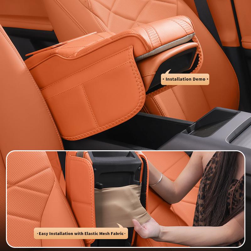 Car Center Console Armrest Cushion For MINI COOPER COUNTRYMAN Storage Bag 2 Cup Holder Tissue Bag Armrest Heightening Pad Cover