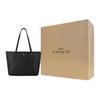 Coach Zip Top Tote 30 Simple Tote Bag Women Tote Bags Black 4454-IMBLK