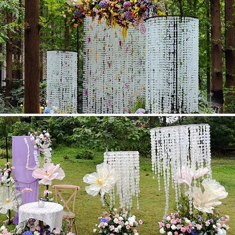 1PC Natural Shell Ornaments Mirror Shell Strings Home Lighting Wedding Decor Eco-Friendly White 1-Meter Shell Flakes 1m
