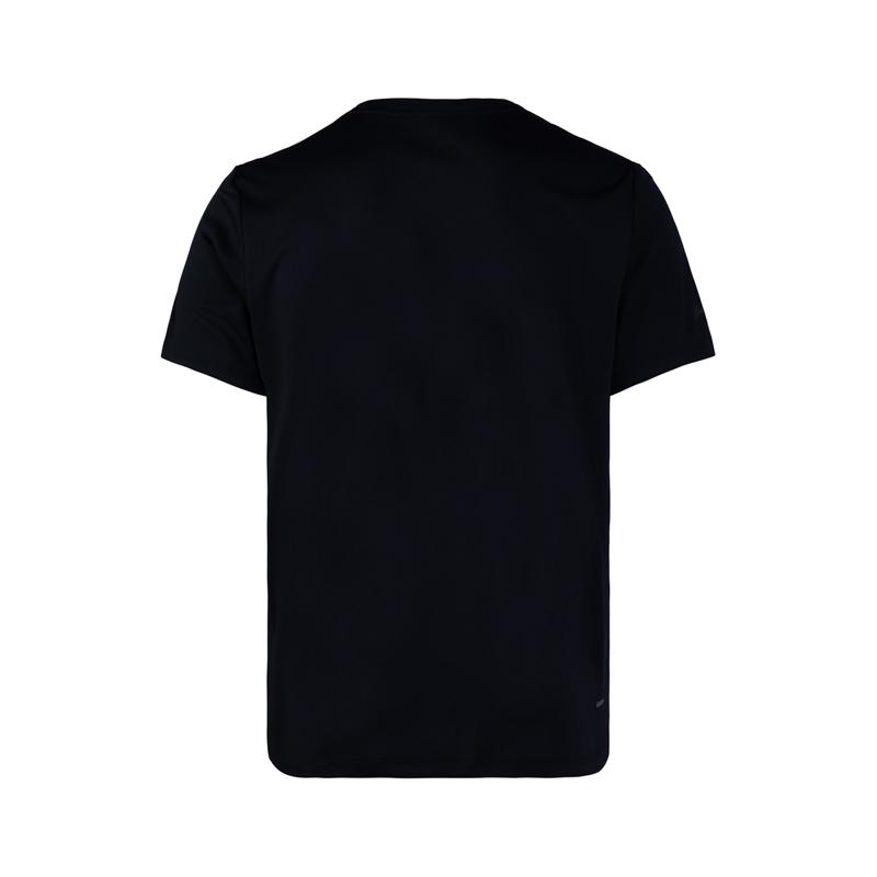 Li-Ning Fashion Versatile Solid Color Round Neck Short Sleeve T-Shirt Men tops Black ATSW663-1