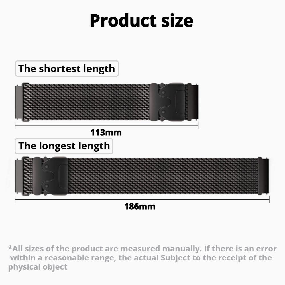 20mm 22mm Titanium Parachute Buckle Strap for Huawei Watch GT5 5Pro GT4 3 2e 46mm Luxury Milanese Bracelet for Samsung Galaxy Watch 7 6 5 4 Metal Band