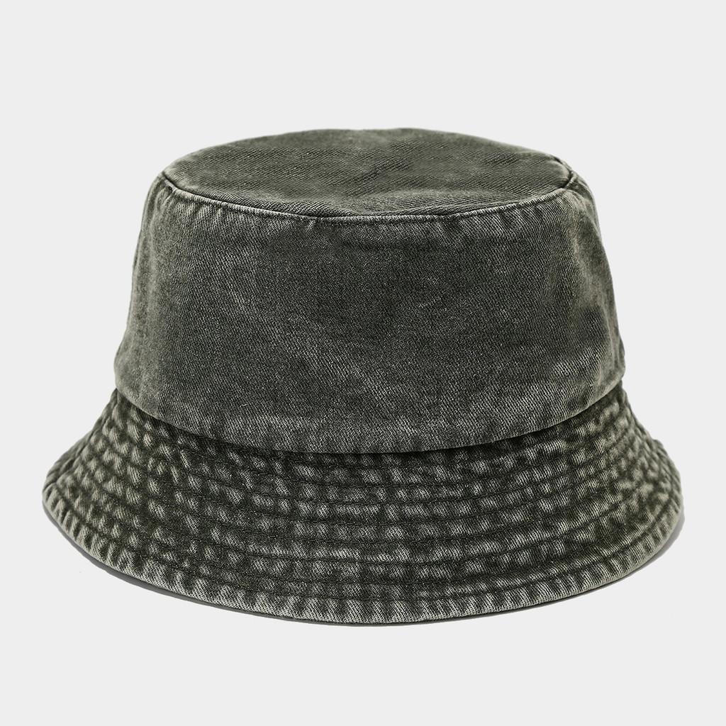 Vintage Denim Fisherman Hat With Wide Brim For Sun Protection And Casual Style