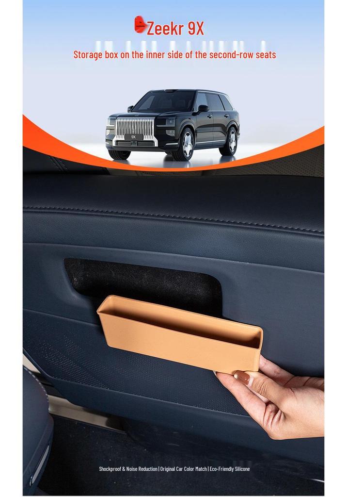 Silicone Storage Box for Zeekr 9X Second Row Aisle Seat Accessories