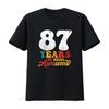 87 Years Of Being Awesome Old 87th Birthday T Shirt Vintage Washed Homme Graphic Soft Unisex Top For Everyday Wear Stretched