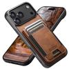 Universal Leather Phone Case with SIM Slot and Card Holder for Apple 17 Pro Max, Google 10 Pro XL, Samsung