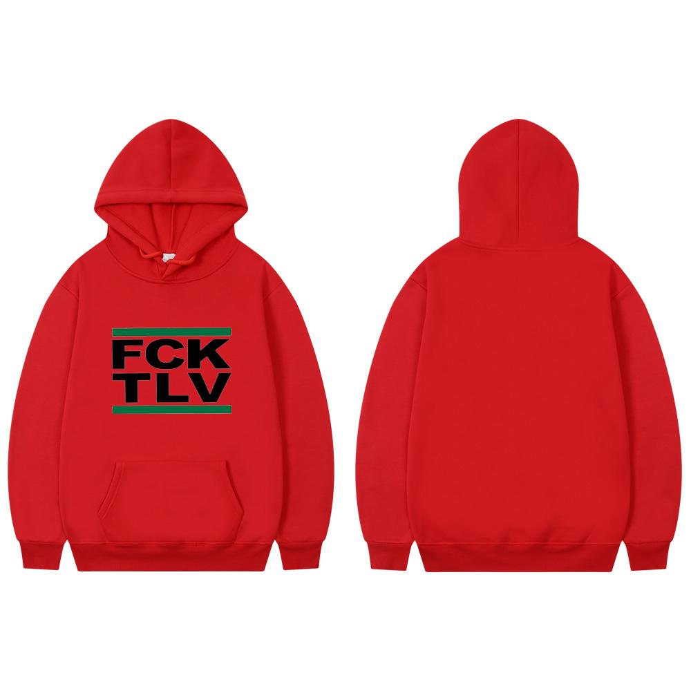 FCK TLV 2D Print Sweatshirts Women Unisex Fashion Hoodie 