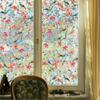 Daisy Window Sticker Green Leaf Glass Sticker Decorative Window Privacy Film  Home Decoration