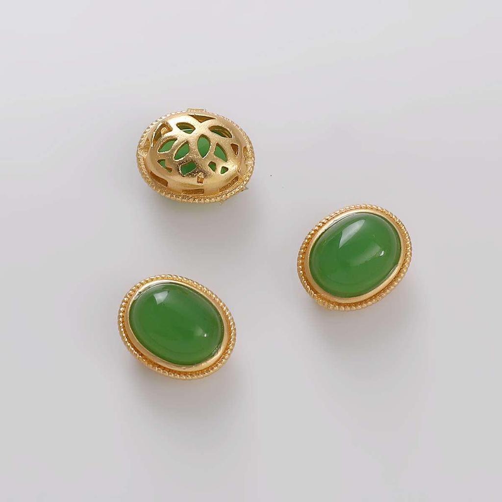 Handmade Copper Gold Spacer Beads: Zircon Jade Loose Gemstones for DIY Necklaces, Bracelets, Jewelry, and Pendant Accessories