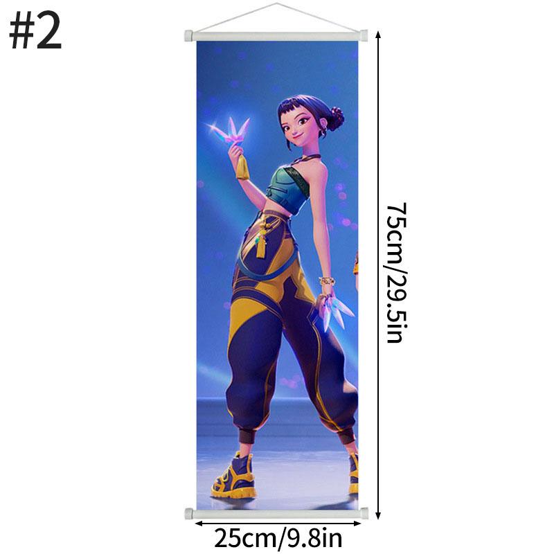 Kpop Ddemon Hunters Poster Wall Decoration Hanging Decoration Girl Bedroom Wall Decor Party Background Cloth Hanging Painting