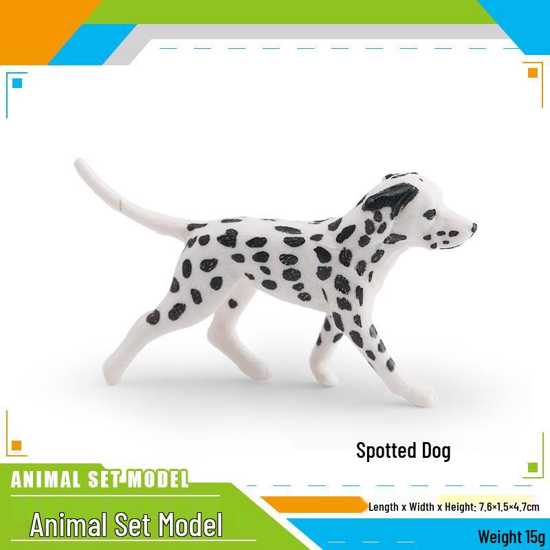 Cross-Border Dog Model Toys: Dalmatian, Sheepdog, American Bully, Great Dane, Saint Bernard, Puppy, Mixed Breed
