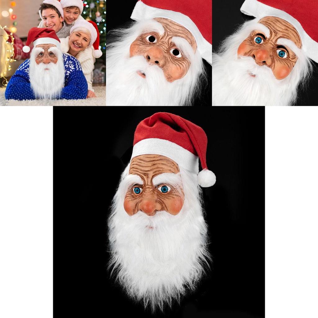 Masque de Noël en latex extensible et respirant avec œillets pour une vue dégagée