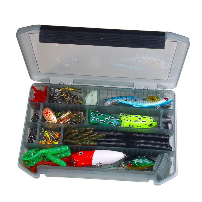 Full Set142Fish hook set, fishing line, fishing float, fishing accessories, tools, equipment, fishing tackle box, bait combinati