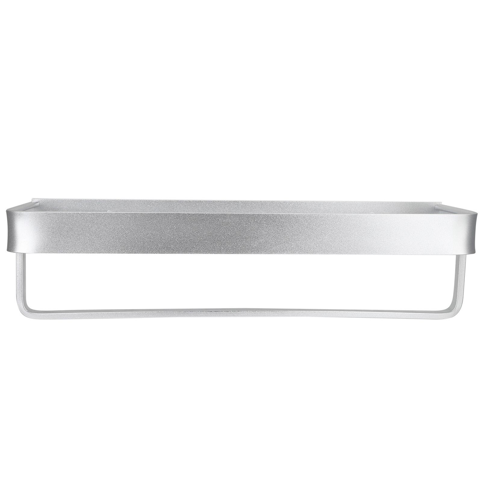 Étagère de salle de bain murale en aluminium, étagère de douche simple couche, support de rangement pour shampoing, 50 cm