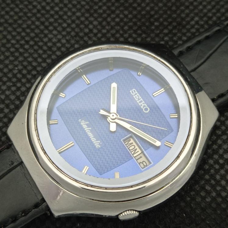 POUŽITÉ VINTAGE SEIKO 5 AUTOMATIC 7009A JAPONSKO PÁNSKÉ D/D BLUE HODINKY 604-a314010-9 SKU604-a314010