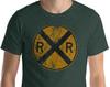 Distressed Railroad Crossing Sign T-Shirt and kids T-Shirt - Very Cool Vintage Unisex Tee