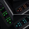 Universal Car Luminous Window Switch Sticker 18 Pieces Fluorescent Door Control Button Decal Auto Interior Decorative Mod Access