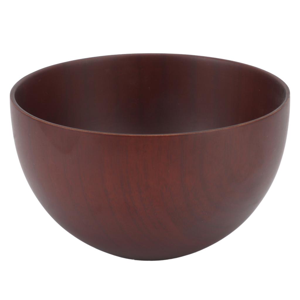 Wood Noodle Bowl Unique Wood Grain Color Pattern Japanese Soup Bowl for Home Rice Salad