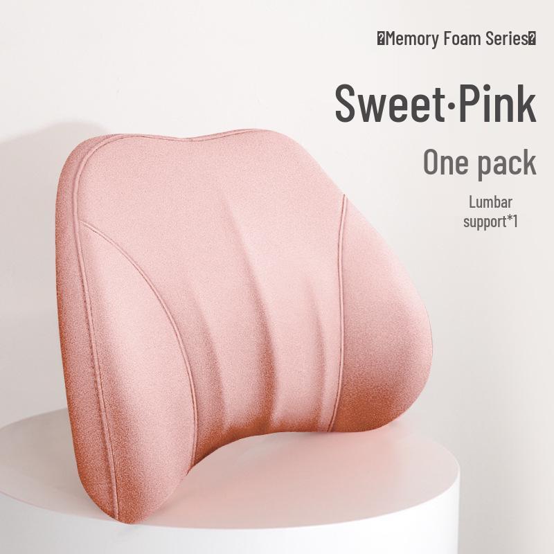 Cloud-Like Suede Memory Foam Headrest & Lumbar Support: Breathable Universal Car Cushion & Neck Pillow