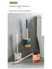 Wall-Mounted Long-Handled Toilet Brush with Drain Pan for Effective Cleaning