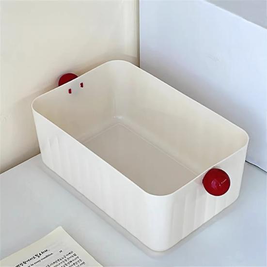 Boîte de rangement avec poignée Organisateur de tiroir Contenant de rangement grande capacité pour bureau Commode Dortoir Cosmétiques Bijoux