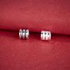 S925 Sterling Silver Striped Spacer Barrel Beads for DIY Beading, Crystal Bracelet, Rope Bracelet, Necklace Accessories.