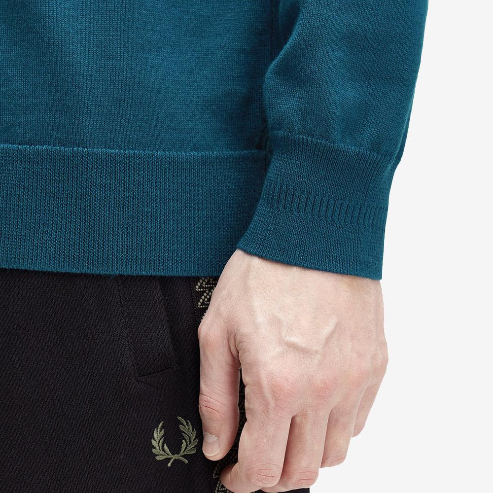 FRED PERRY [Sharp] Long Sleeve Classic Knit Shirt - Dark Petrol Afpm2534535-Z23