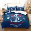 Marine Style Boat Anchor Bedding Sets Quilt Bed Cover Comforter Duvet Cover Pillow Case 2-3 Pieces Sets Bedroom Decoration