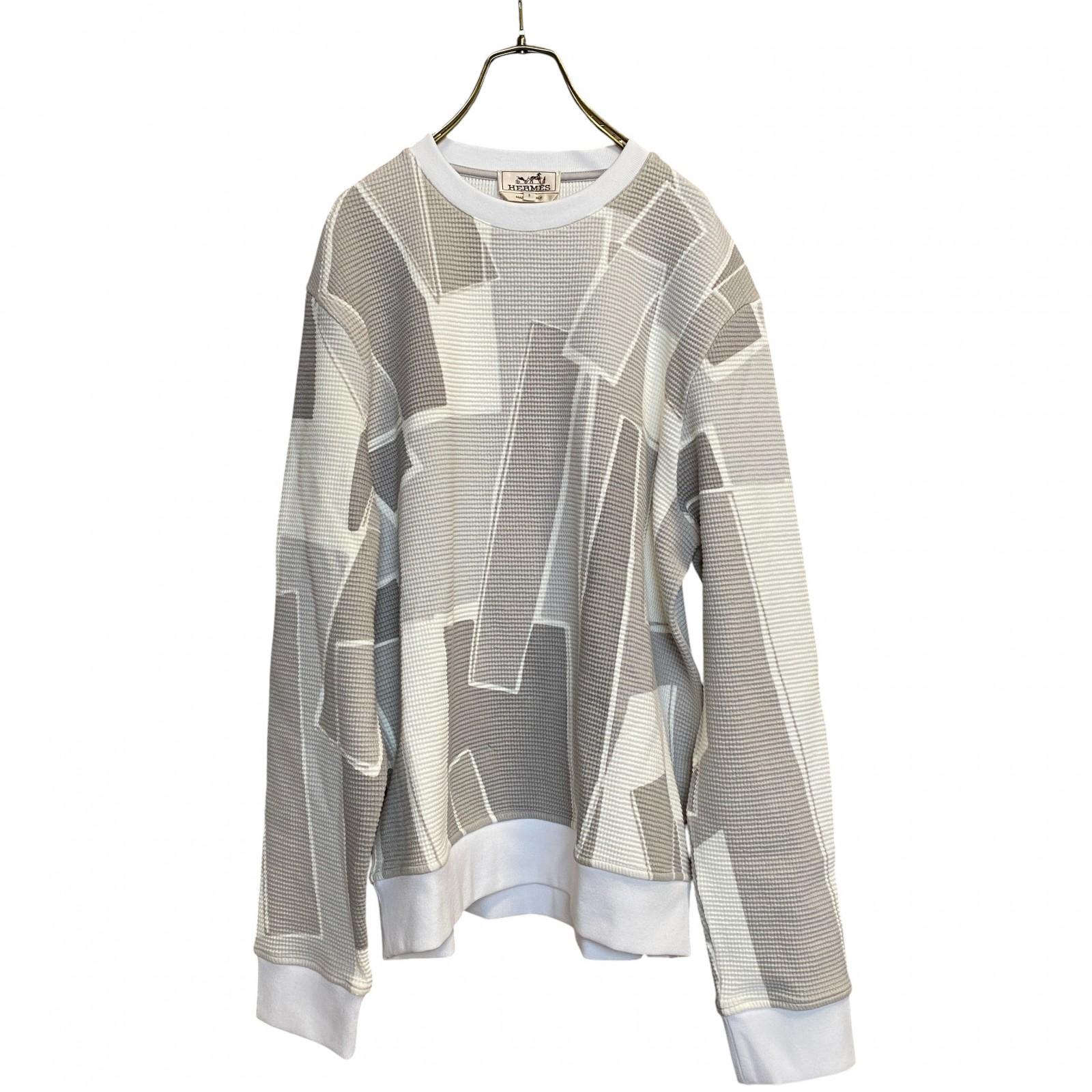 

Used HERMESsweat white/gray cotton/Polyurethane mens