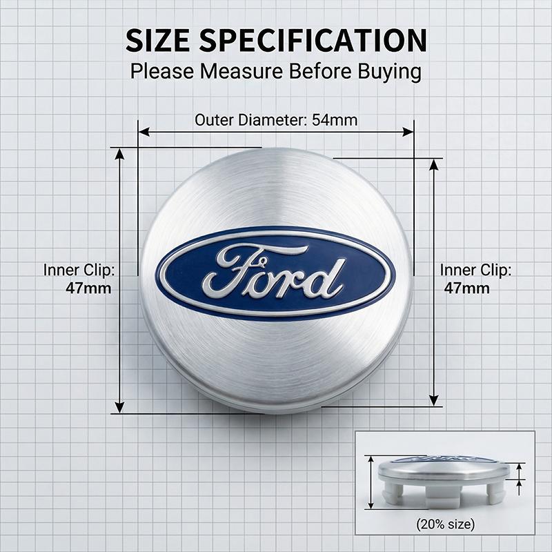 4Pcs 54MM Car Emblem Badge Wheel Center Hub Cap Covers Auto Rim Cover For Ford Focus Mk2 Mk3 Fiesta Ranger Mondeo S-MAX Kuga Mustang Auto Goods