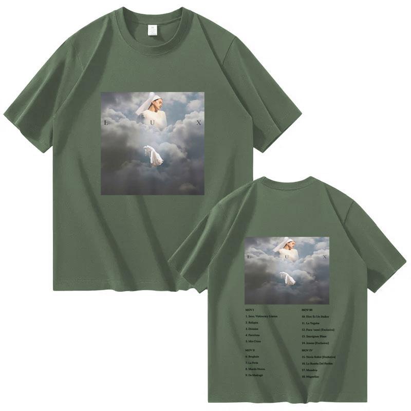 Rosalía LUX New Ablum Tour Cover Tee Rosalia Double Sided Print T Shirts Men Women Fashion Retro Short Sleeve Summer Casual Tees