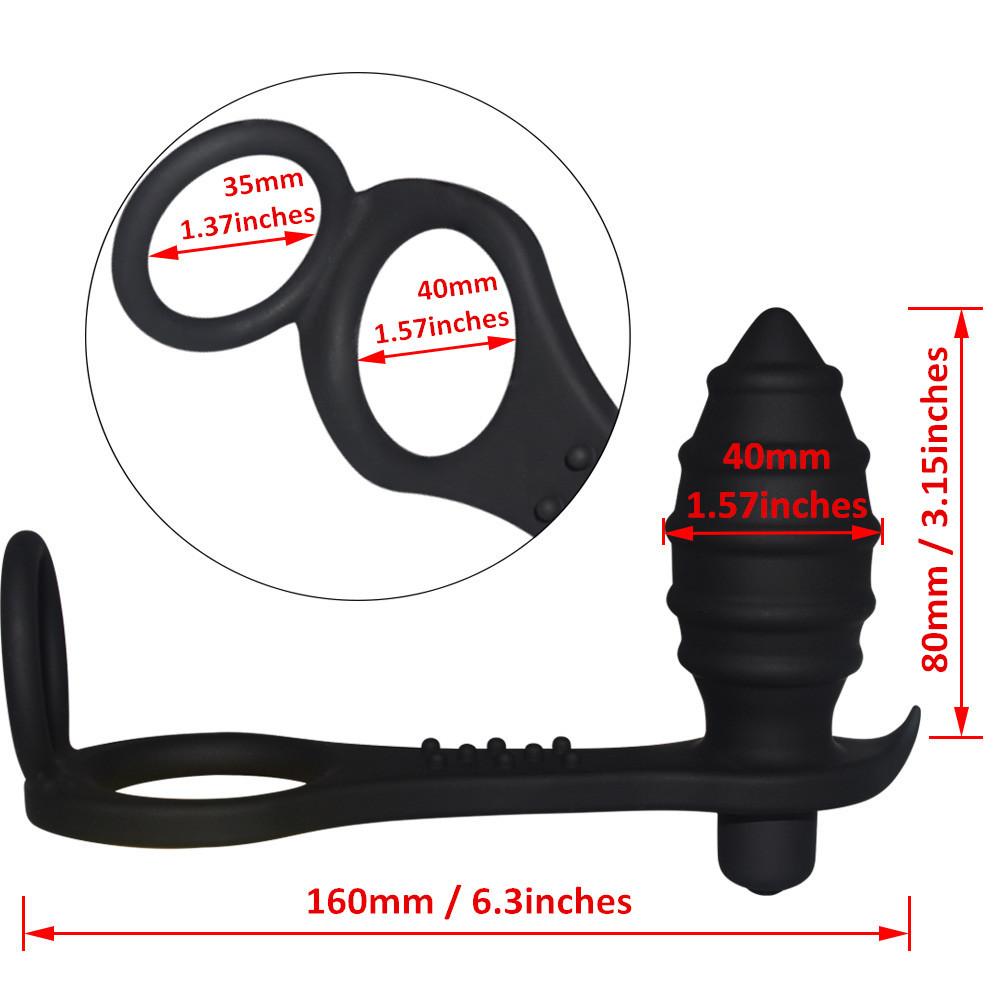 Vibrační anální anální anální kolík 10-rychlostní dildo vibrátor Odložená ejakulace Anální sexuální hračky Prsteny na penis Anální vibrátor pro muže Ženy