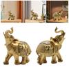Elephant Statue Resin Desktop Ornament Animal Sculpture Decorative Figurine for Entrance Desk Office Centerpiece Living Room