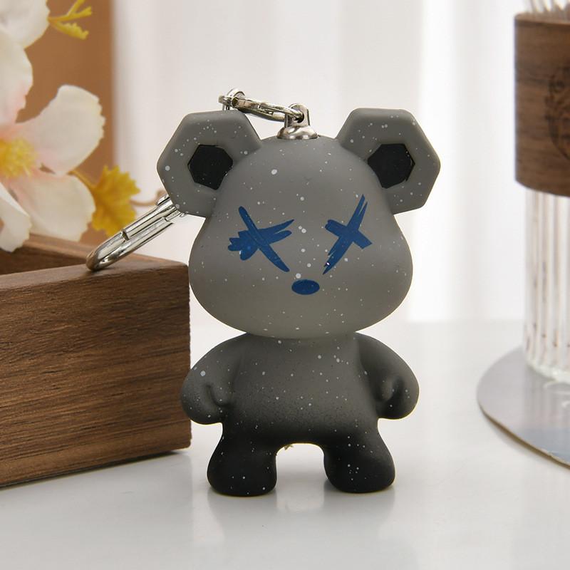 Starry Bear Acrylic Chameleon Keychain Color Changing Christmas Festival Gifts