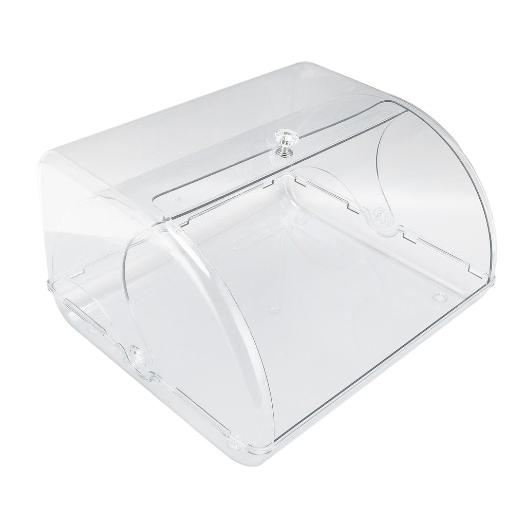 Transparent Roll Up Lid Box Flip Top Tea Cup Storage Box Bottle Organizer for Dining Table Kitchen