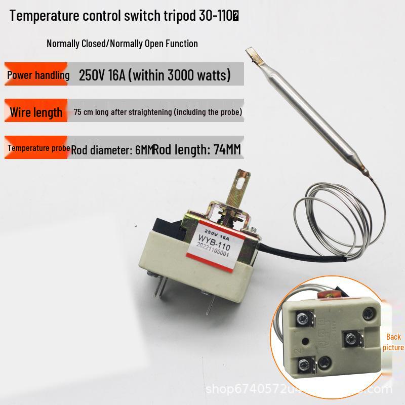Adjustable Temperature Control Switch for Fryer, Oven, Kettle, Griddle & BBQ Thermostat
