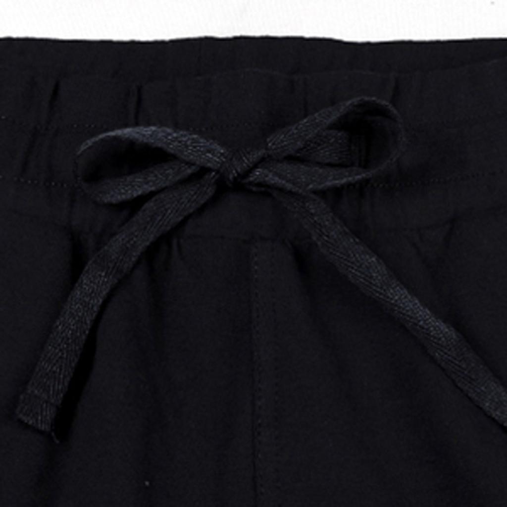 Fashion Women's Sports Pants With Pocket Solid Color Capris Pants Casual Pants